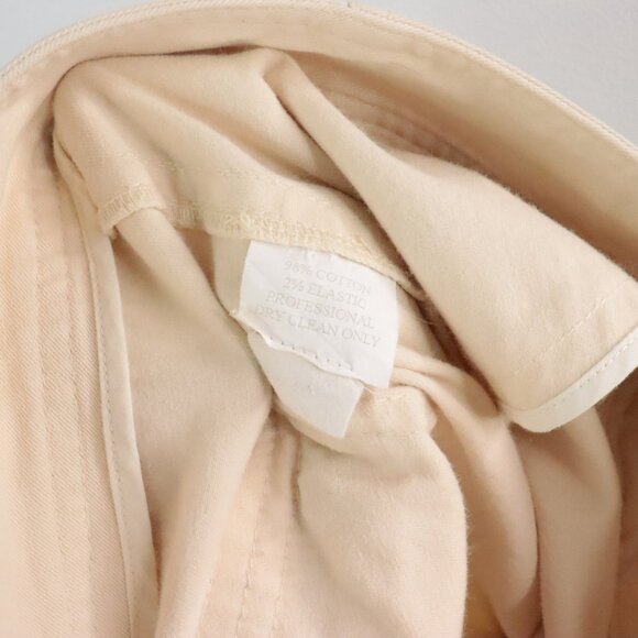 tyler. Women's 4 Beige Straight Leg Cotton Twill Ankle Trouser Pants - Picture 8 of 8